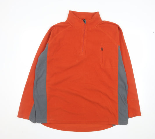 Peter Storm Men's Orange Fleece XL 1/4 Zip Pullover Sweatshirt