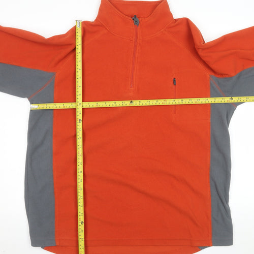 Peter Storm Men's Orange Fleece XL 1/4 Zip Pullover Sweatshirt