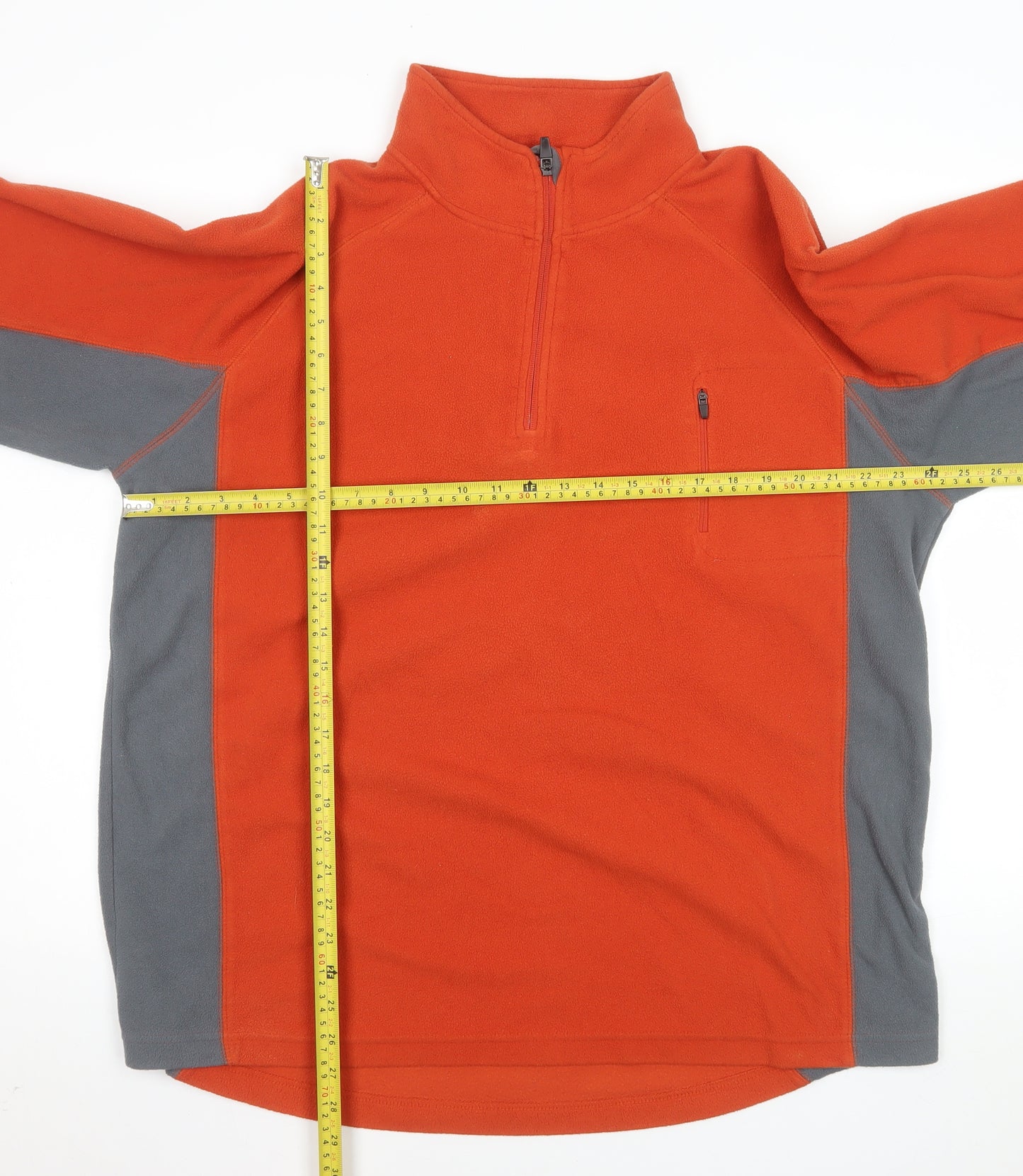 Peter Storm Men's Orange Fleece XL 1/4 Zip Pullover Sweatshirt