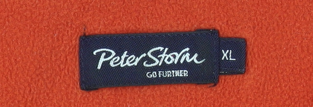 Peter Storm Men's Orange Fleece XL 1/4 Zip Pullover Sweatshirt