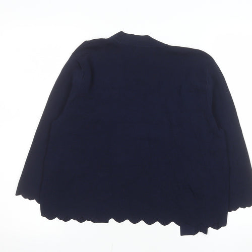 Marks and Spencer Women’s Blue Size 12 Open Front Long Sleeve Cardigan