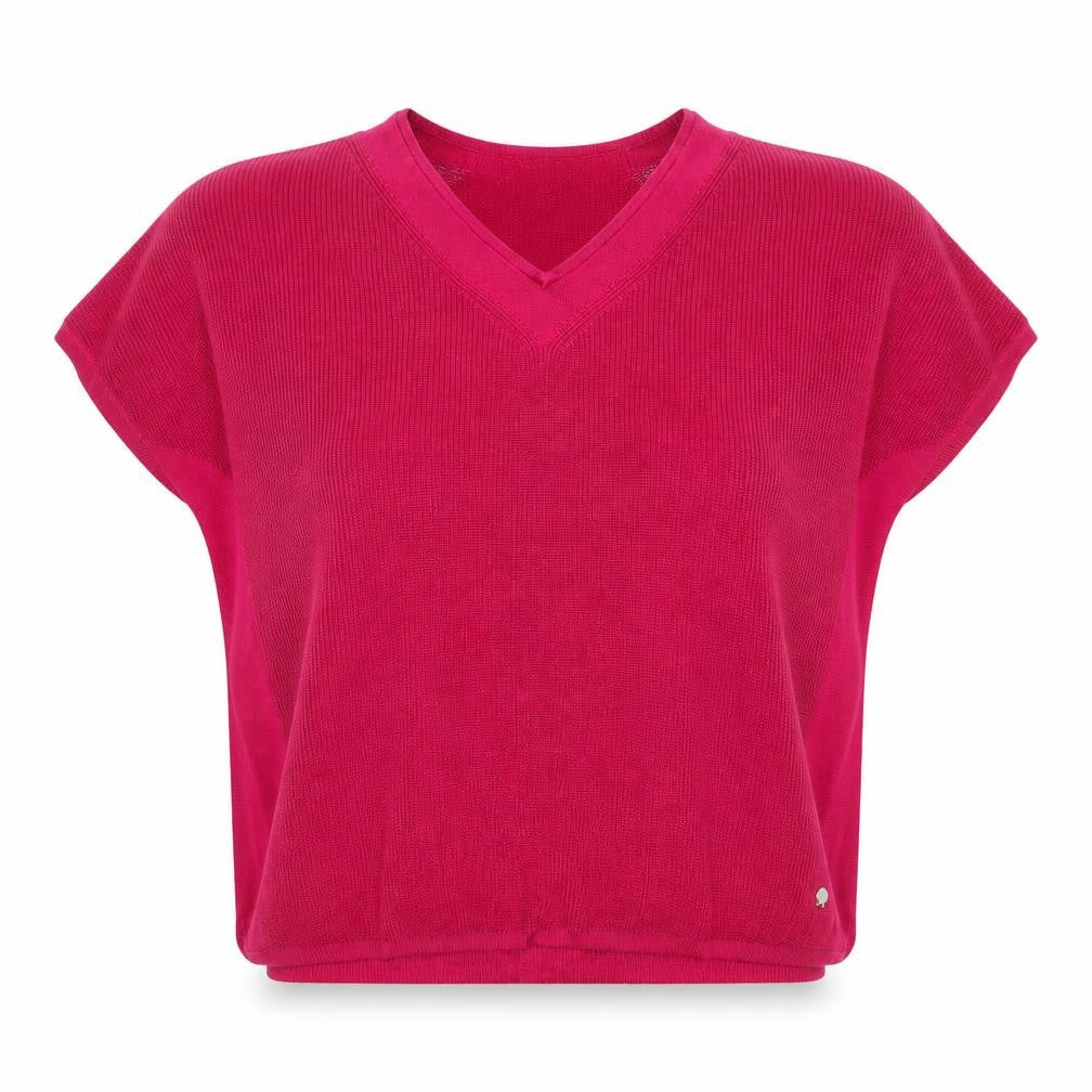 Country Casuals Women's Pink V-Neck Sleeveless Knit Jumper XL