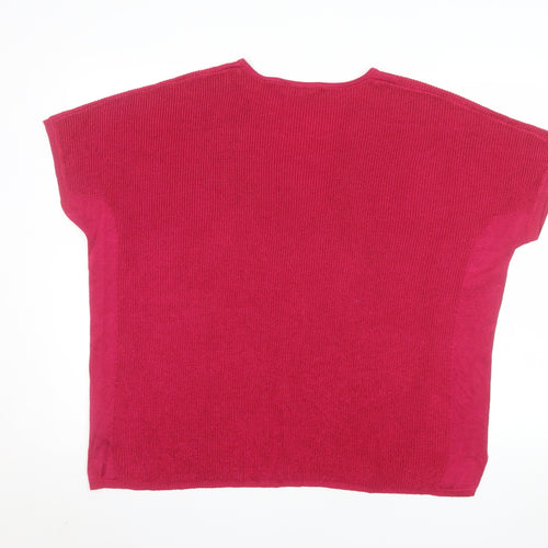Country Casuals Women's Pink V-Neck Sleeveless Knit Jumper XL