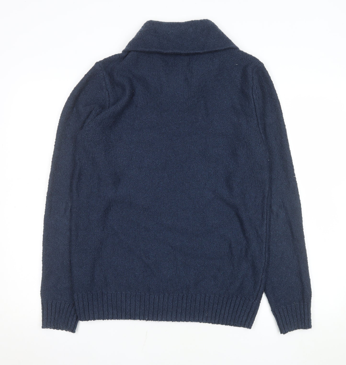Abercrombie & Fitch Men’s Blue V-Neck Cotton Blend Pullover Jumper M