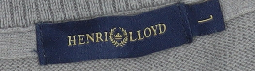 Henri Lloyd Men’s Grey Cotton Full Zip Knit Jacket Size L