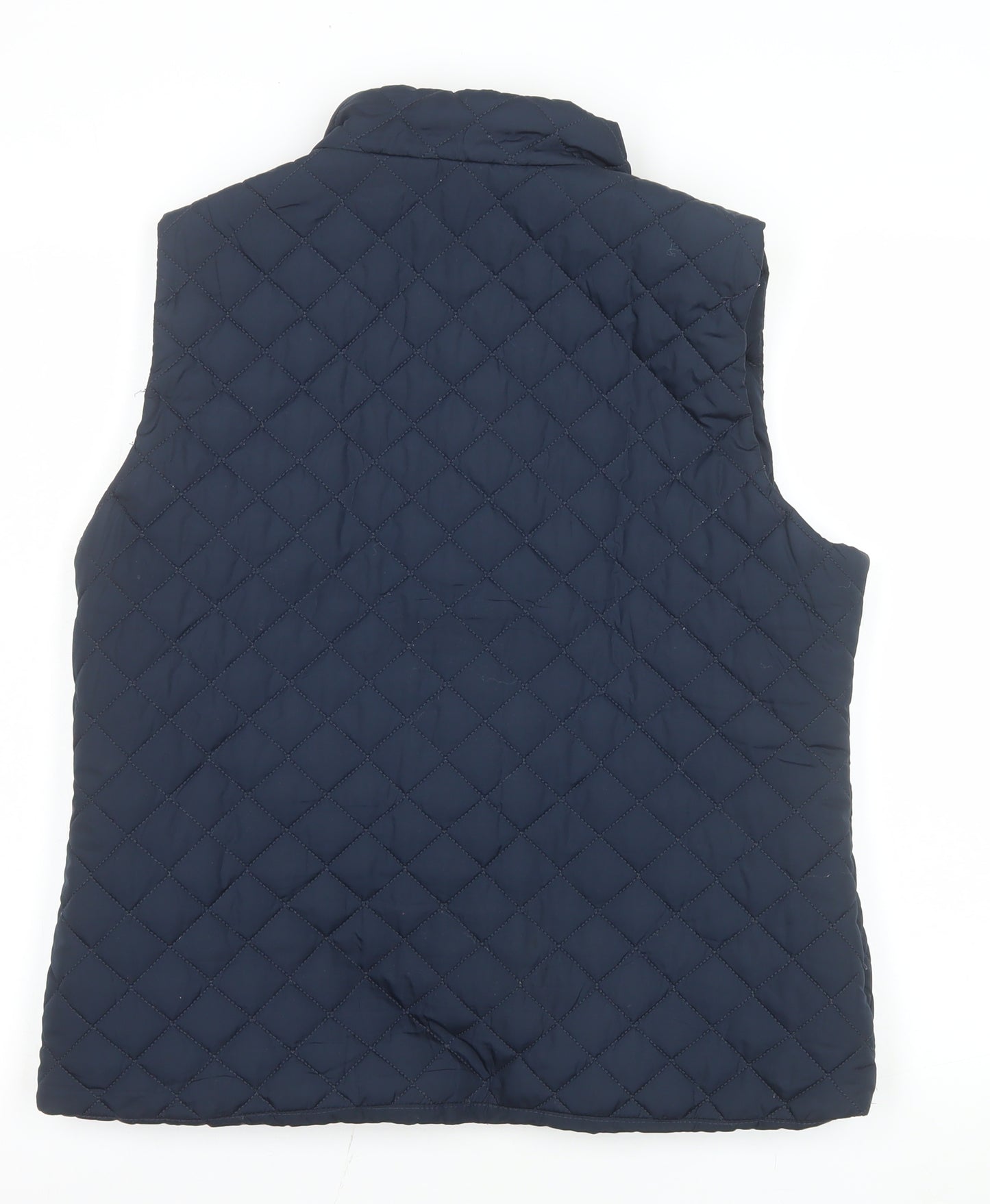 M&Co Women's Blue Quilted Padded Waistcoat UK14 Regular Fit