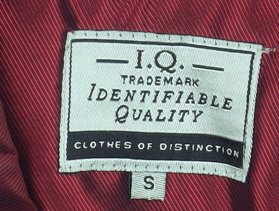 I.Q. Men's Red Mid-Length Button Overcoat Size S 38in Wool Lined