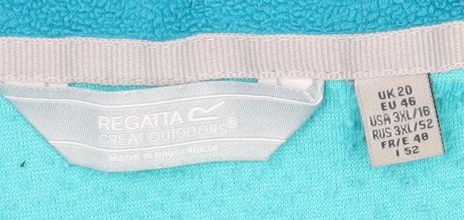 Regatta Women’s Blue Fleece 1/2 Zip Pullover Sweatshirt UK 20