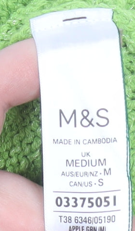 Marks and Spencer Women Green M Tie Front Knit Cardigan Jumper