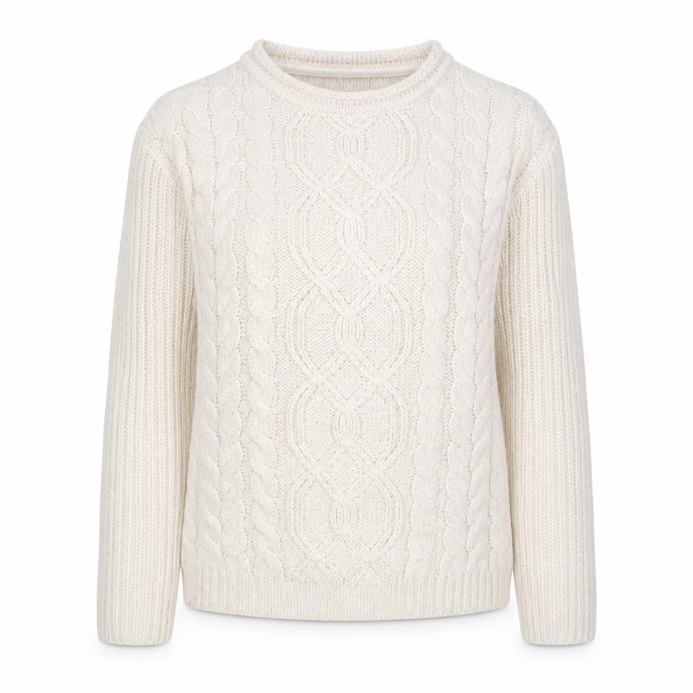 Debenhams Women Ivory Cable Knit Crew Neck Jumper Size 10