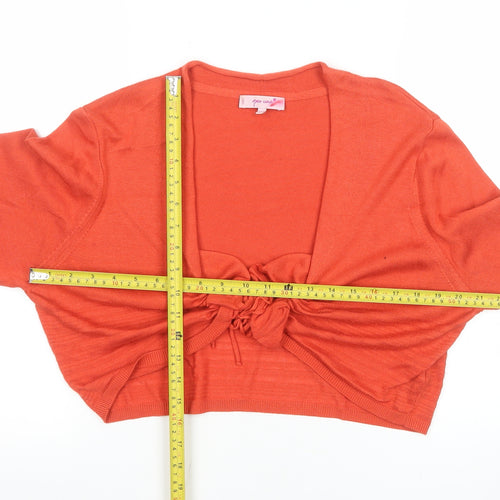 Marks and Spencer Per Una Women Red Cropped Tie Blouse Size 20