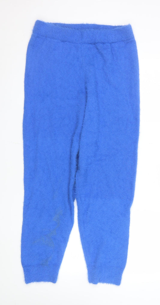 In The Style Women Blue Size 14 Wool-Blend Jogger Trousers