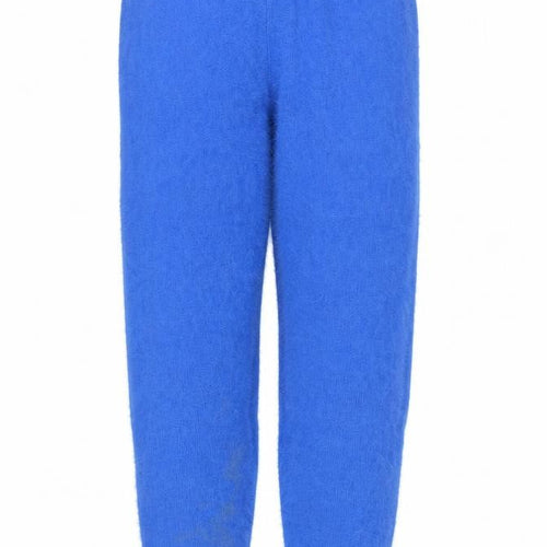 In The Style Women Blue Size 14 Wool-Blend Jogger Trousers