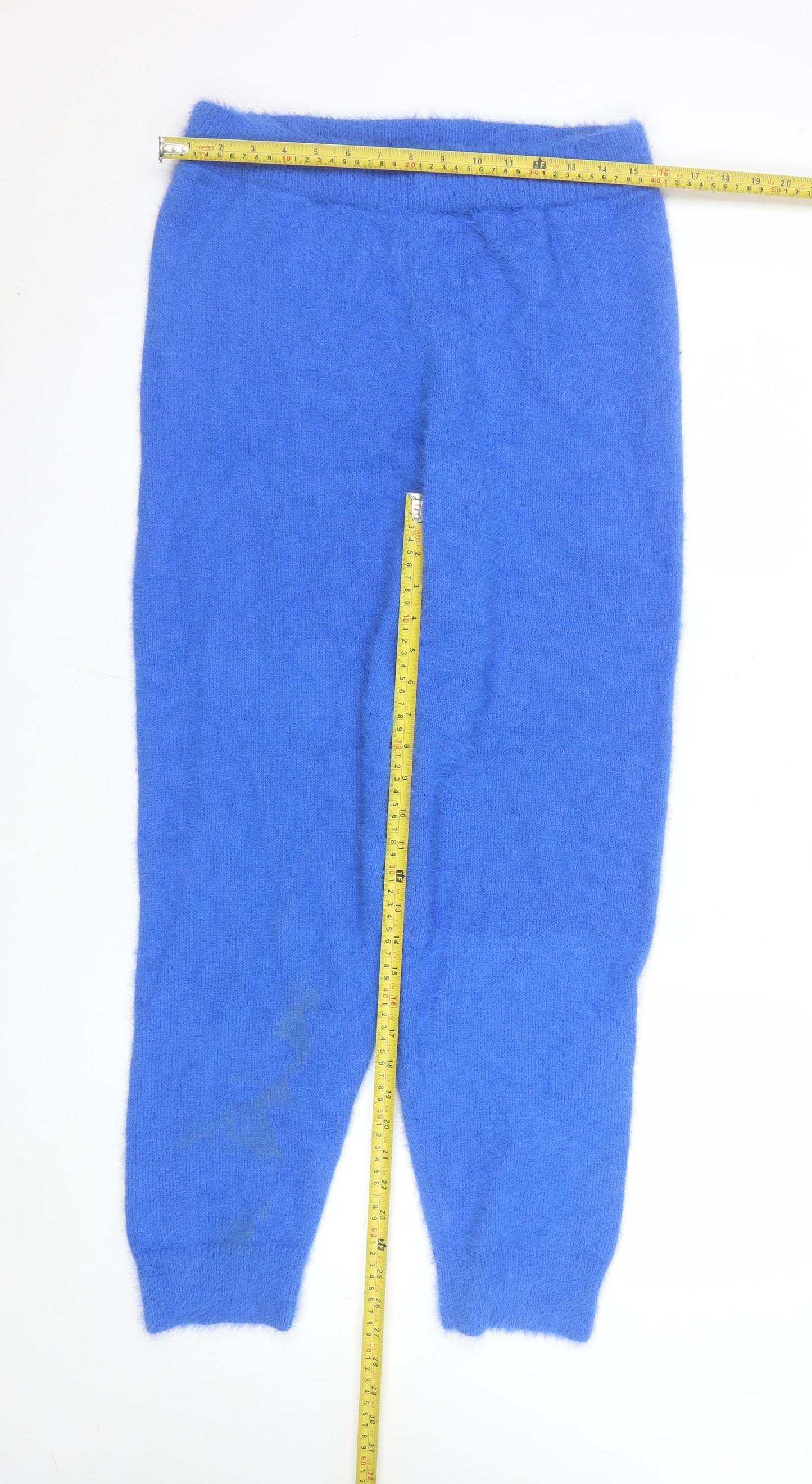 In The Style Women Blue Size 14 Wool-Blend Jogger Trousers