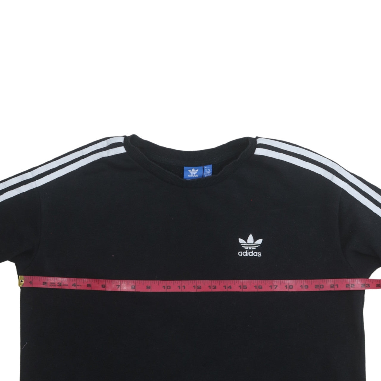 Adidas Womens Black Crew Neck Pullover Sweatshirt Size 14