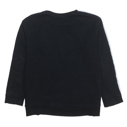 Adidas Womens Black Crew Neck Pullover Sweatshirt Size 14