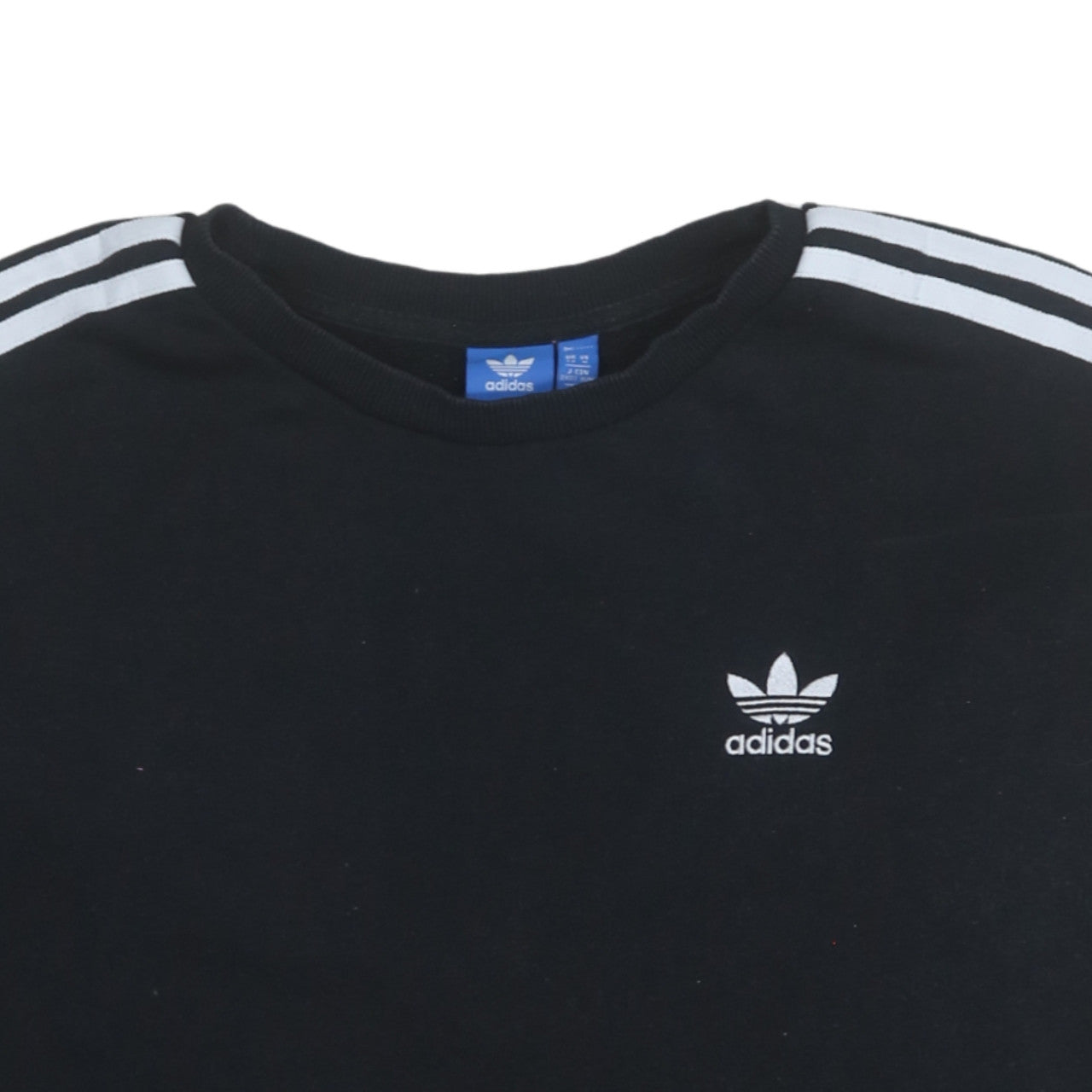 Adidas Womens Black Crew Neck Pullover Sweatshirt Size 14