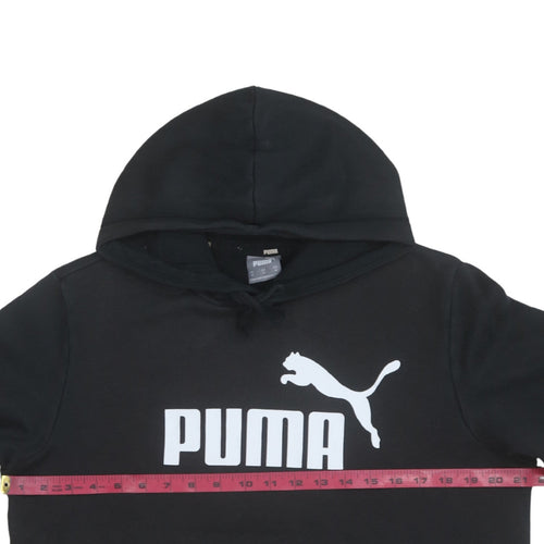 Puma Mens Black Pullover Hoodie M Logo Graphic Sportswear