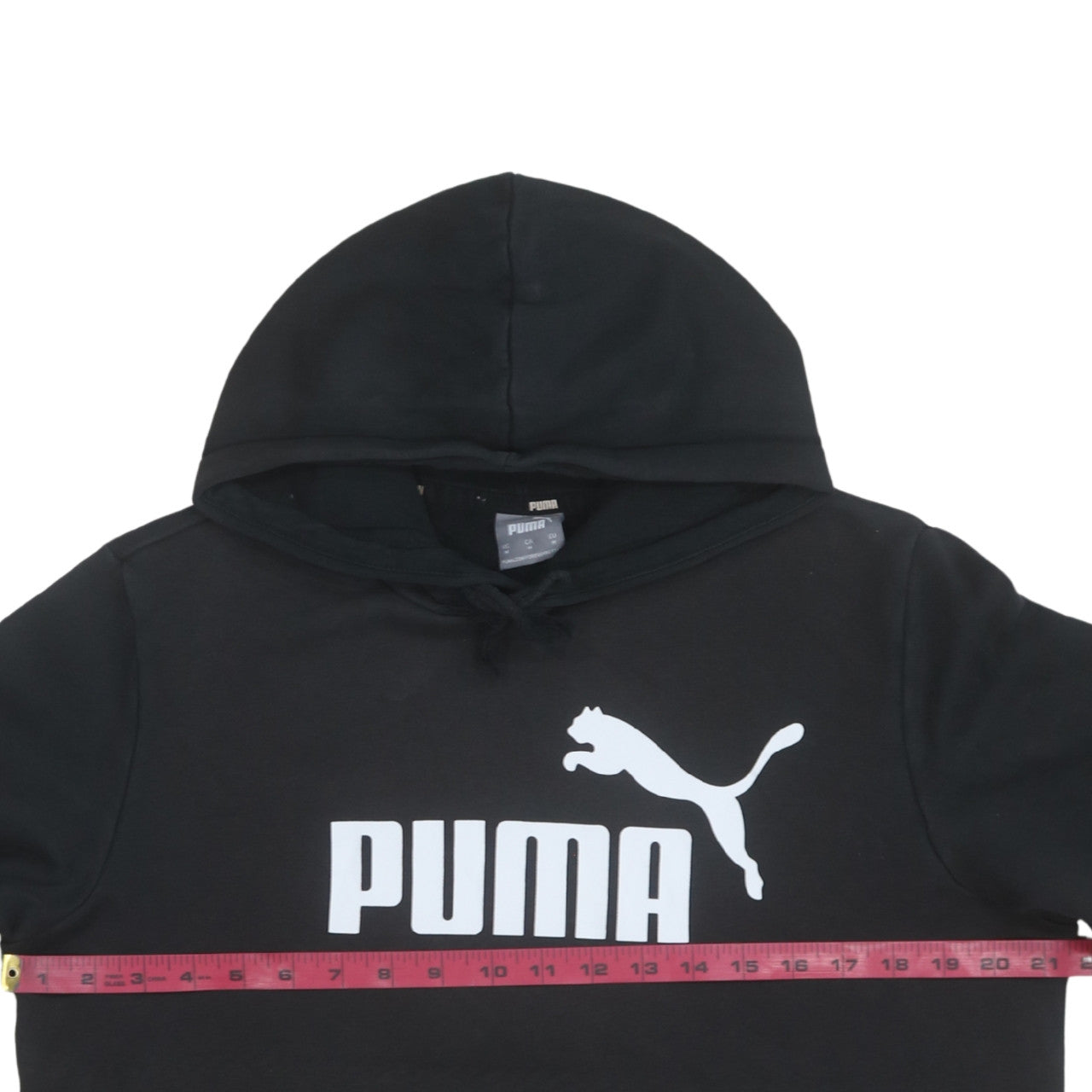 Puma Mens Black Pullover Hoodie M Logo Graphic Sportswear