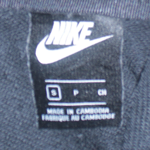 Nike Men's Black Pullover Hoodie Size S Logo Fleece Sweatshirt