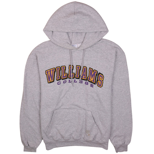 Champion Men's Grey Williams College Hoodie L Pullover Graphic Print
