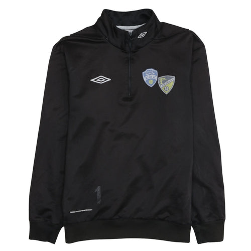 Umbro Men's Black 1/4 Zip Football Sweatshirt Size S