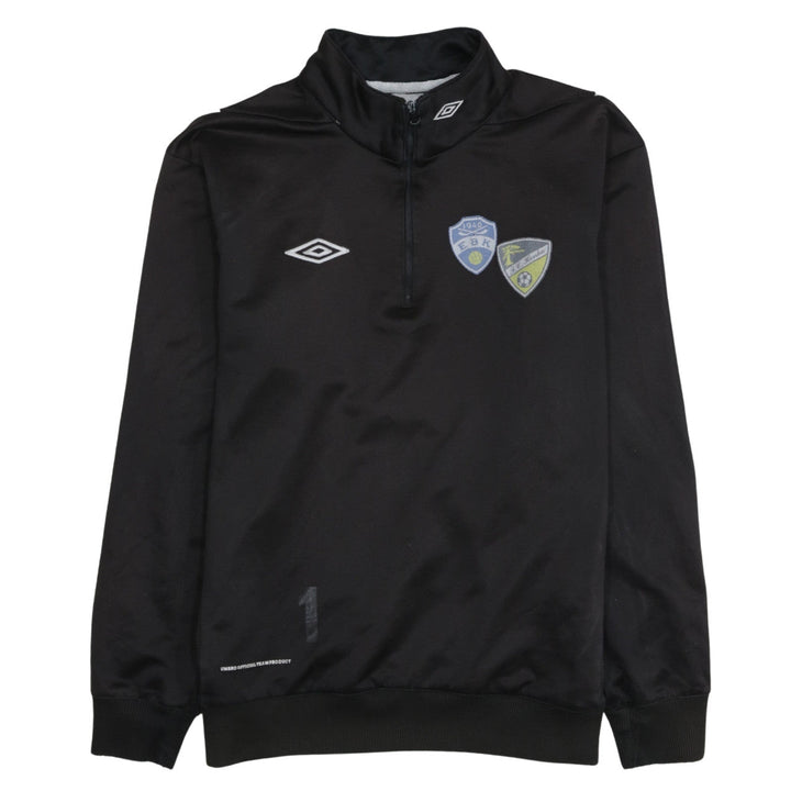 Umbro Men's Black 1/4 Zip Football Sweatshirt Size S
