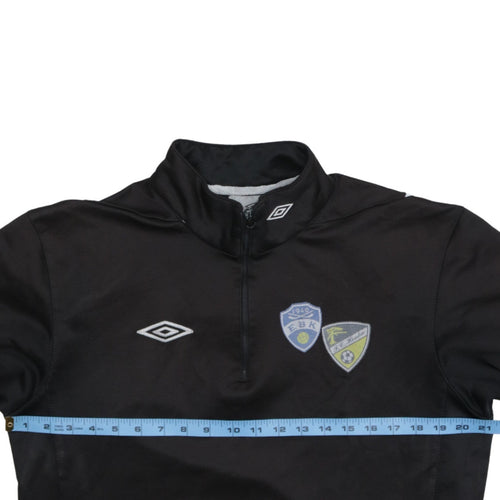 Umbro Men's Black 1/4 Zip Football Sweatshirt Size S