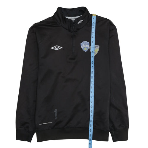 Umbro Men's Black 1/4 Zip Football Sweatshirt Size S
