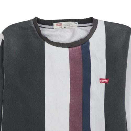 Levi's Men's Multicoloured Striped Slim Fit Sweatshirt M