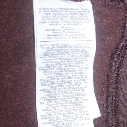 Nike Men's Brown Pullover Hoodie Size S Regular Fit