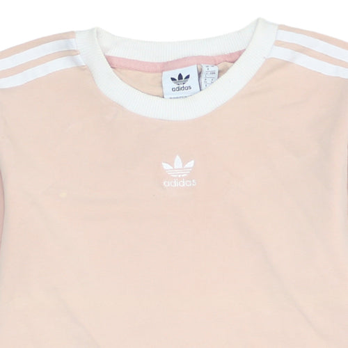Adidas Women’s Pink Long Sleeve Crew Neck T-Shirt Size 8