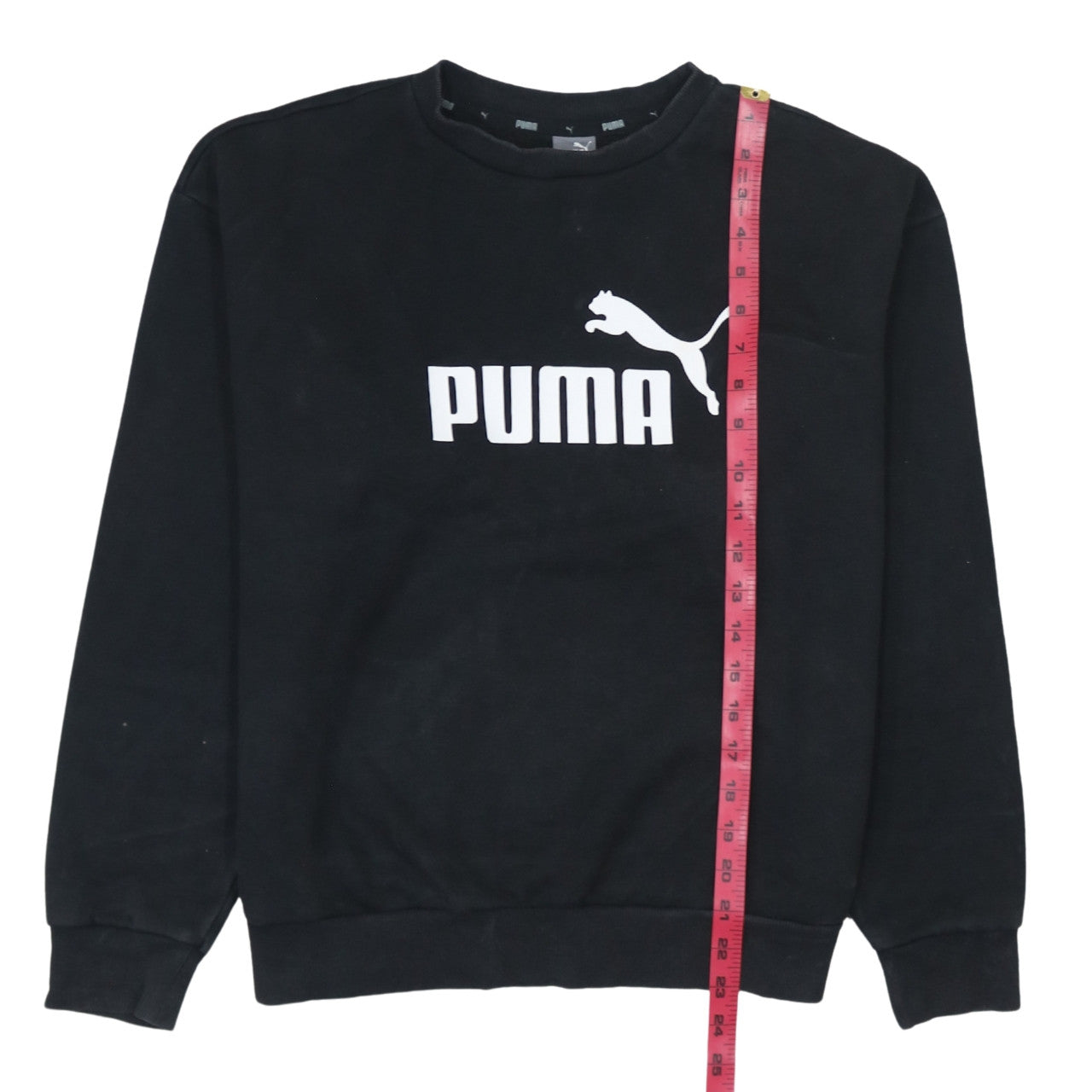 Puma Women's Black Medium Pullover Sweatshirt with Logo Print