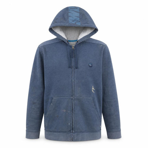 Nike Men's Blue Full Zip Hoodie Medium Fleece Cotton Sweatshirt