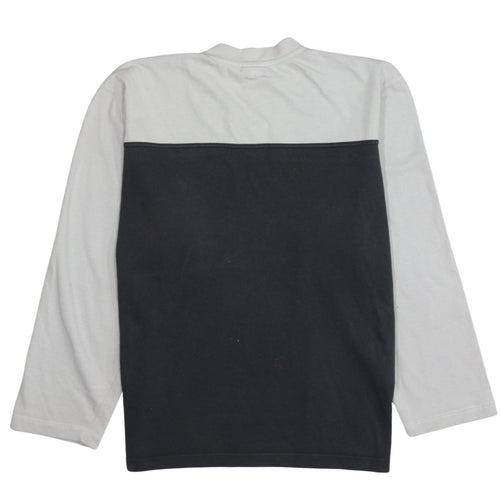 Adidas Mens Grey Black V-Neck Pullover Sweatshirt Size M