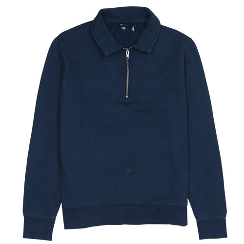 ASOS DESIGN Men's Blue Collared 1/2 Zip Sweatshirt Size M