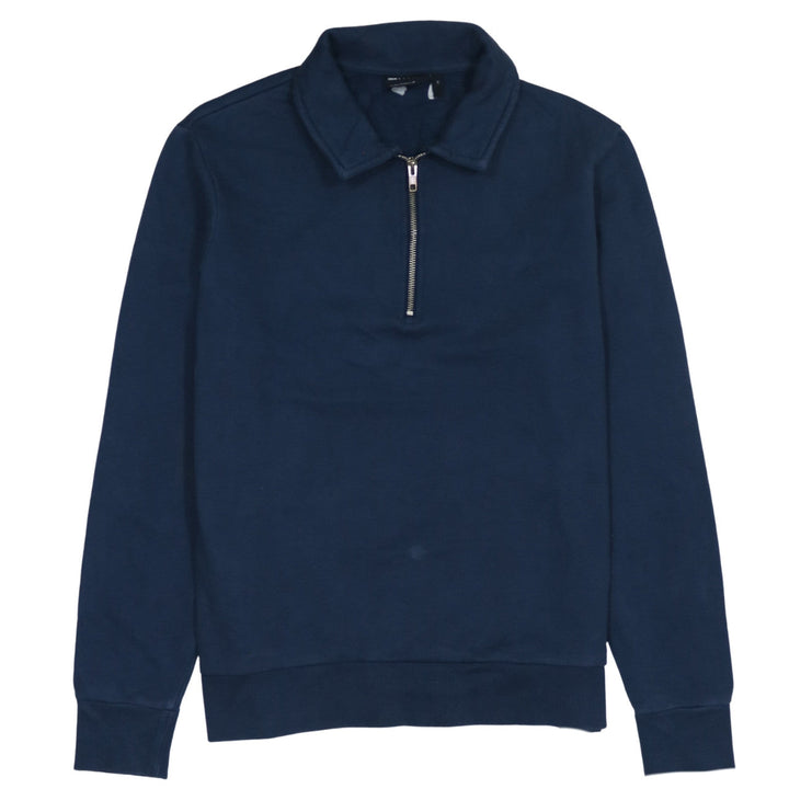ASOS DESIGN Men's Blue Collared 1/2 Zip Sweatshirt Size M