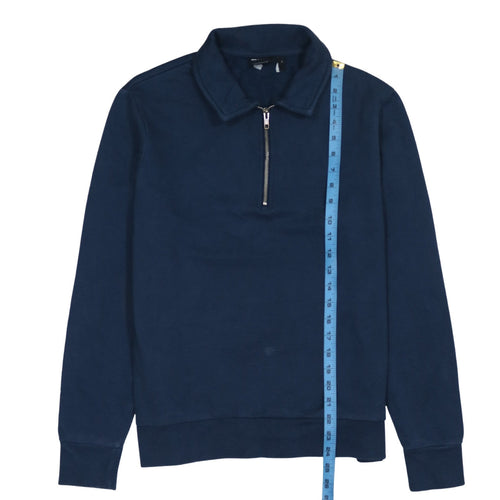 ASOS DESIGN Men's Blue Collared 1/2 Zip Sweatshirt Size M