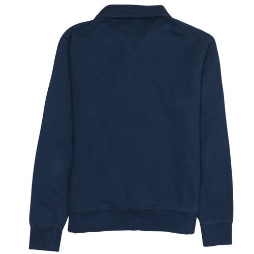 ASOS DESIGN Men's Blue Collared 1/2 Zip Sweatshirt Size M