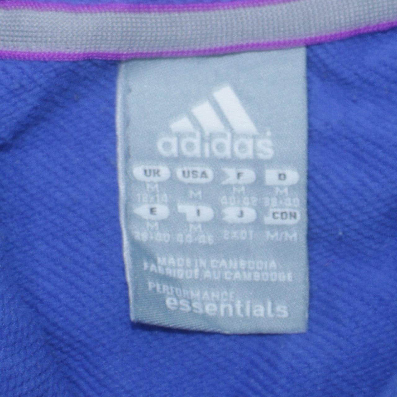 Adidas Mens Blue Pullover Hoodie Medium Lightweight Sportswear