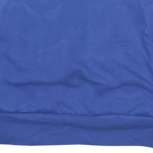 Adidas Mens Blue Pullover Hoodie Medium Lightweight Sportswear
