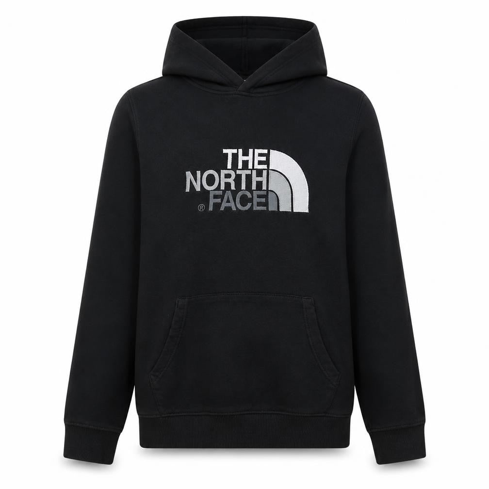 The North Face Boys Black Pullover Hoodie XL Cotton Logo Sweatshirt