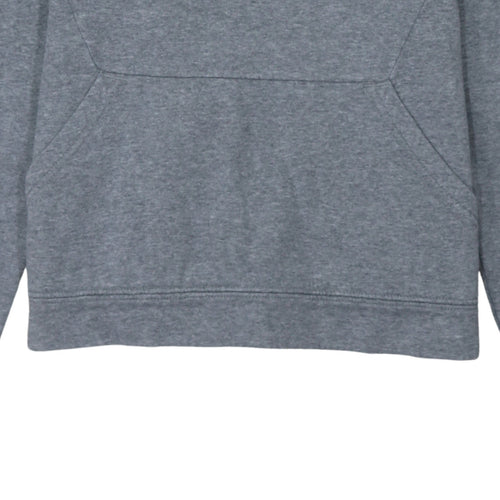 Nike Boys Grey XL Pullover Hoodie with Logo Print Fleece Sweatshirt