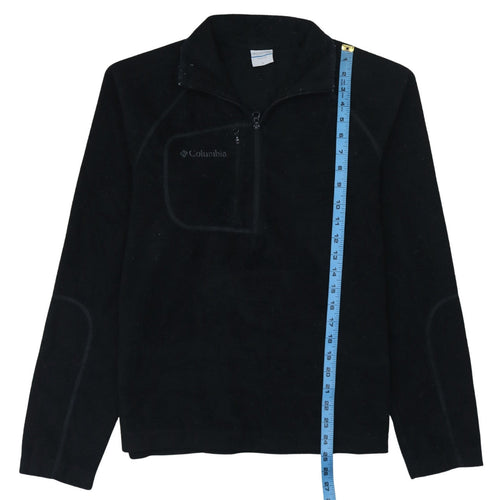 Columbia Men's Black Fleece 1/4 Zip Pullover Sweatshirt M