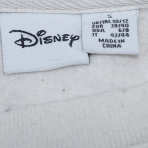 Disney Women’s Beige Mickey Mouse Sweatshirt UK 10/12 Small