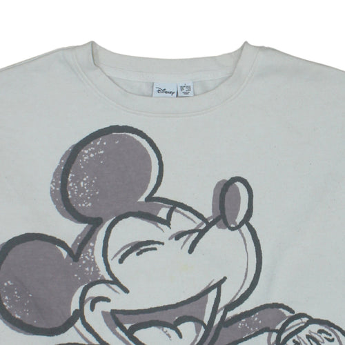 Disney Women’s Beige Mickey Mouse Sweatshirt UK 10/12 Small