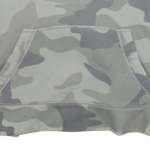 Hollister Women's Camouflage Pullover Hoodie Green Small