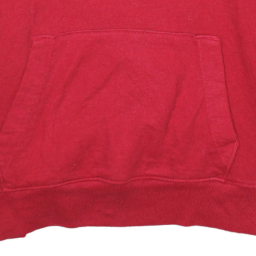 Hollister Mens Red XS Pullover Hoodie Logo Knit Cotton Blend