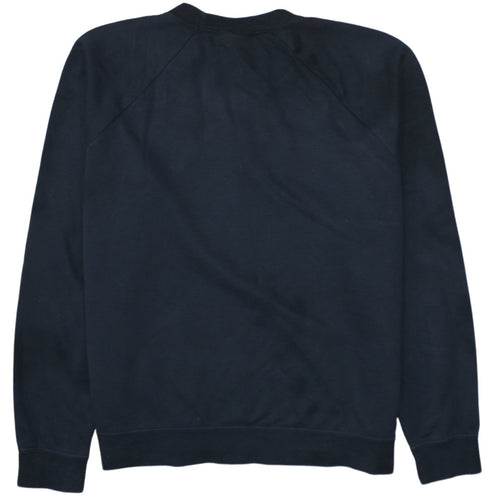 Nike Women Black L Pullover Crew Neck Sweatshirt Cotton Blend