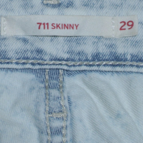 Levi's Women's Blue 711 Skinny Acid Wash Jeans Size 29